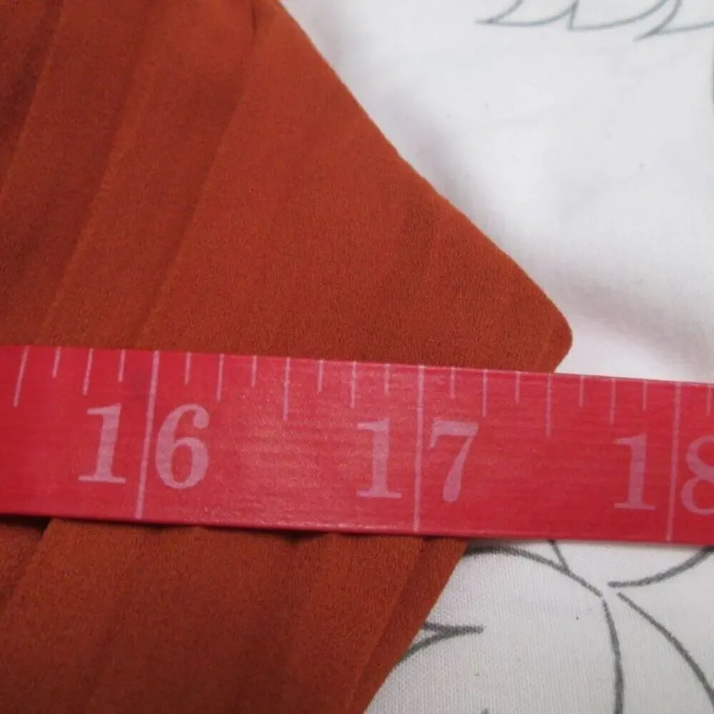 Nanette Lapore Pleated Sleeveless Smock Neck & Waist Midi Dress-Sienna-10-EUC - Picture 10 of 16